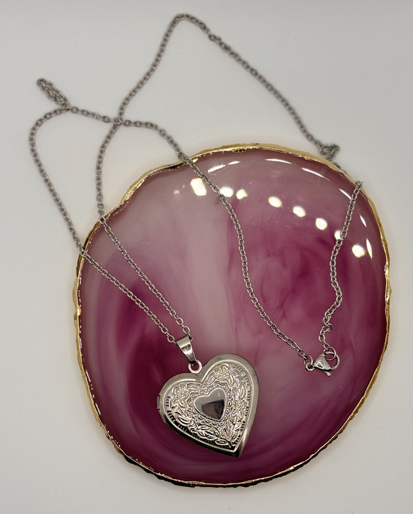 Heart Blossom Locket Necklace