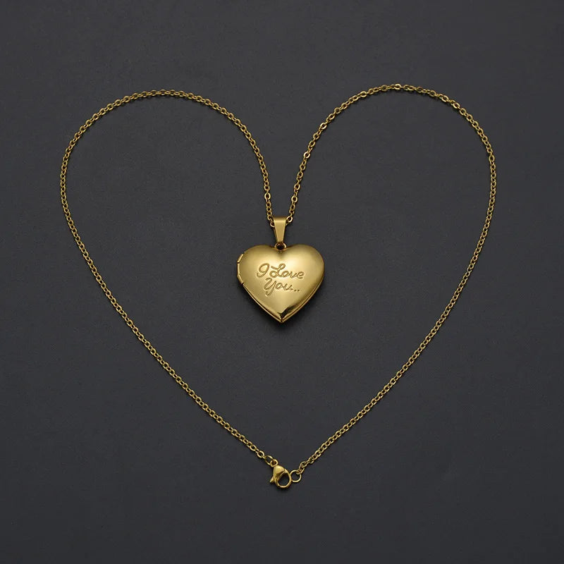 Infinite Love Heart Locket Necklace