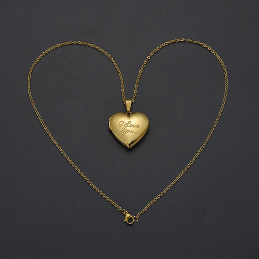 Infinite Love Heart Locket Necklace