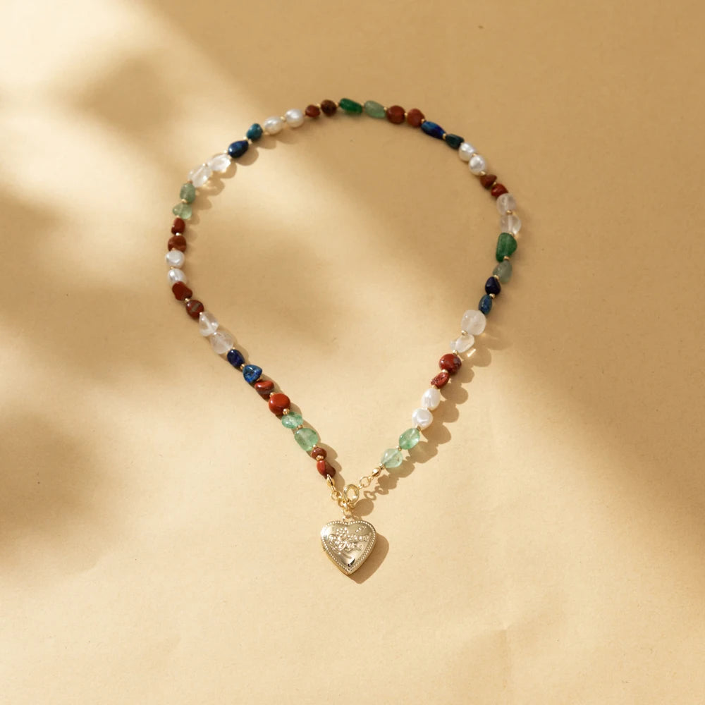 Gemstone Heart Necklace